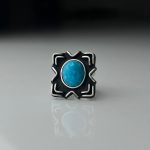 انگشتر فیروزه طبیعی طرح ماز - Image 3