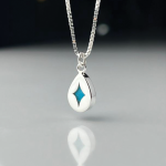 آویز فیروزه عجمی طرح اشک - Image 2